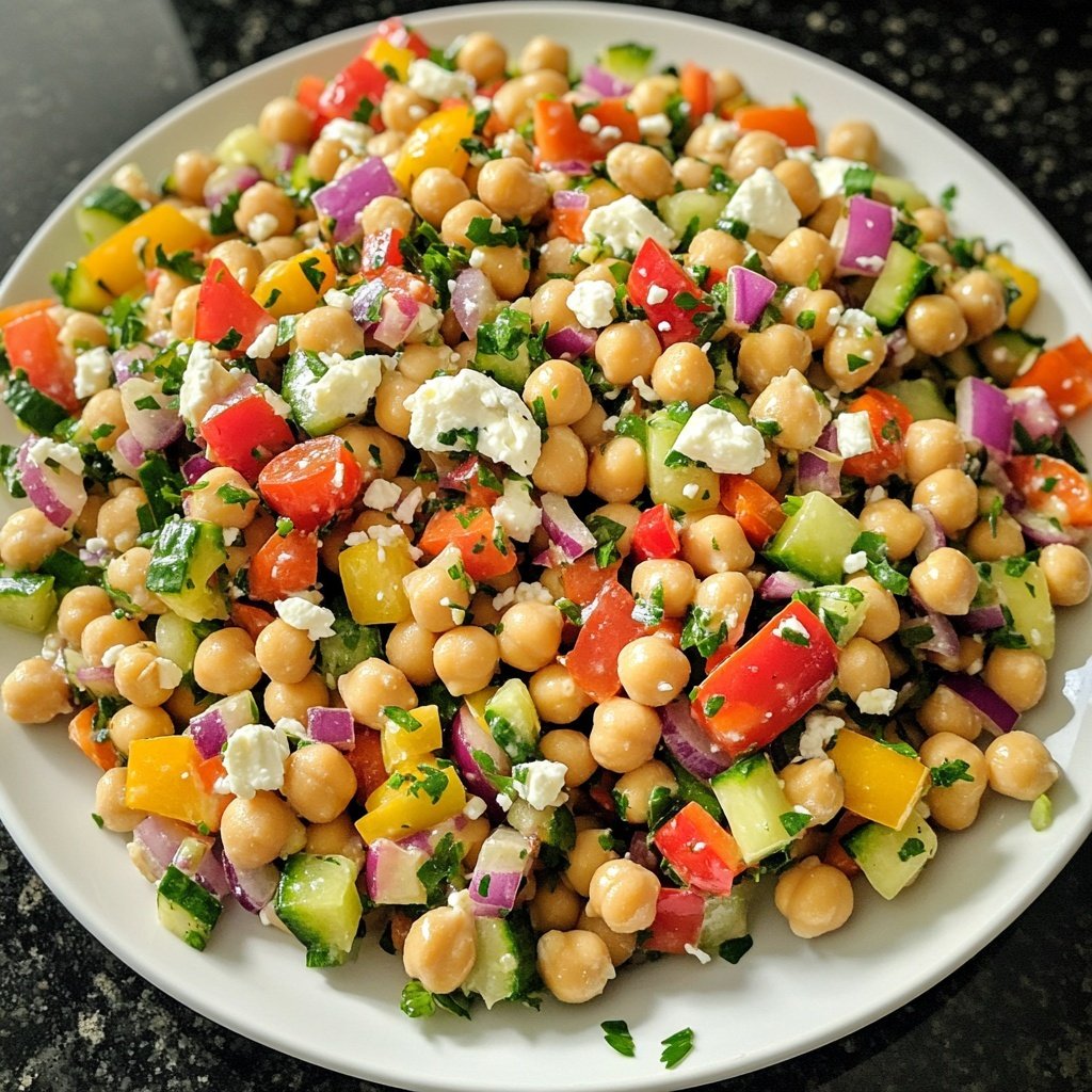 Healthy Lunch Mediterranean Chickpea Salad